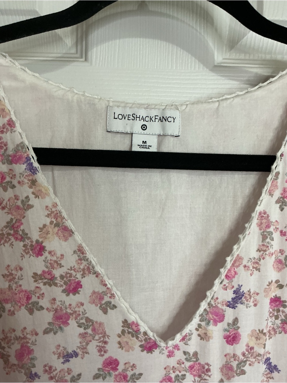 LoveShackFancy for Target Floral Tiered V‑Neck Dress - Picture 4 of 6